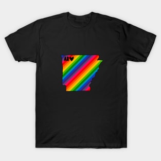 USA States: Arkansas (rainbow) T-Shirt